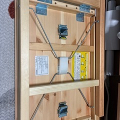 無印　折りたたみ式パイン材テーブルの画像