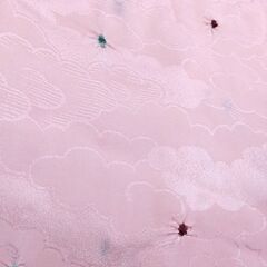 帯揚げ 絞り シボ ピンク  緑 茶 綸子 グラデーション 和装小物 正絹 着物の画像