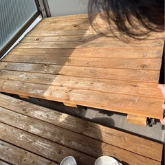2×4材で作ったウッドデッキの画像