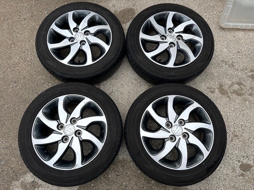 スズキ純正　アルミホイール　タイヤセット　ダンロップ EC202 155/65R14 23年