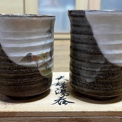 たち吉 夫婦湯呑 和草 にこぐさ 927-0162 木箱入り 湯のみ ペアの画像