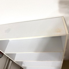 本棚　スリム　ほわいとホワイトの画像