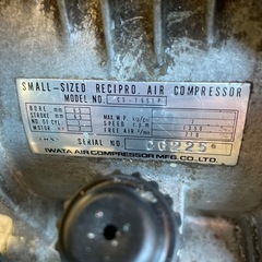 動作品　ANEST　IWATA  SUE-152P  エンジンコンプレッサー　動作品　アネスト　イワタ 岩田 中古動作良好　の画像