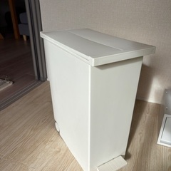 ケユカ 両開きダストボックス L（27L）ホワイト ゴミ箱の画像