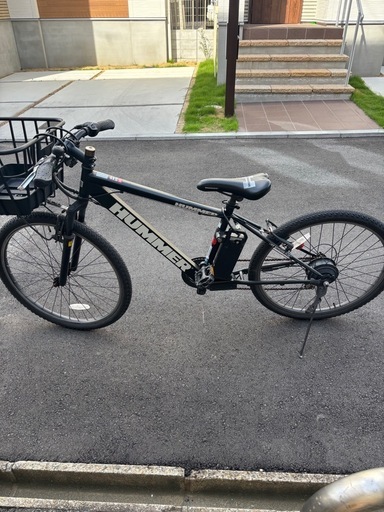 HUMMER 電動アシスト自転車 黒 7段ギア　ハマー