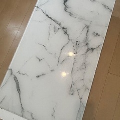 大理石 ガラステーブル ローテーブルの画像