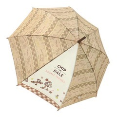 長傘 チップ＆デール チェック 55cm 雨具 レイングッズ D...