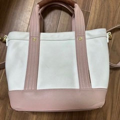 BEVERLY HILLS POLO CLUB トートバッグ ピンク/ホワイト の画像