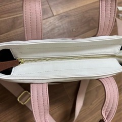 BEVERLY HILLS POLO CLUB トートバッグ ピンク/ホワイト の画像