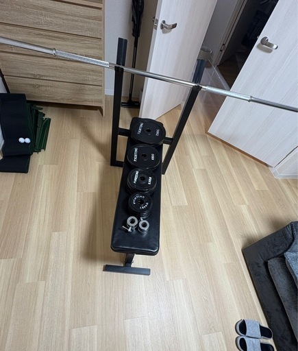 (お取引中)
ベンチプレスセット　計50キロ　　