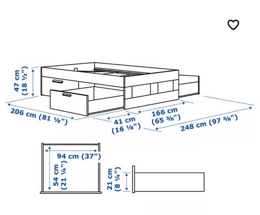 IKEA ブリムネス クイーンサイズ ベッド