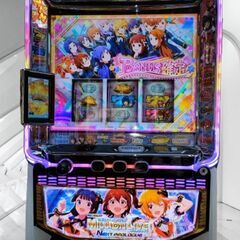 スマスロ実機　アイドルマスター ミリオンライブ! ネクストプロローグ　スマスロユニット・バイブON／OFFスイッチ・無段階ボリューム・設定キ-・台鍵　付いています。の画像