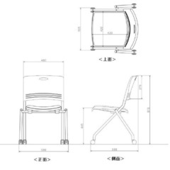 【9月末まで】キャスター付きチェア（3脚）の画像