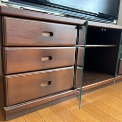木製収納テレビ台の画像