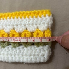 ハンドメイド 編み物 ポーチ 小物入れの画像