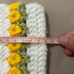 ハンドメイド 編み物 ポーチ 小物入れの画像