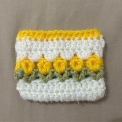 ハンドメイド 編み物 ポーチ 小物入れの画像