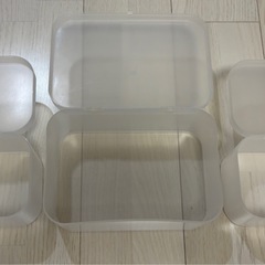 無印風　蓋付き100均　収納BOXのセット　の画像