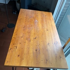 天然木ダイニングテーブル スチール脚  LOWYAの画像