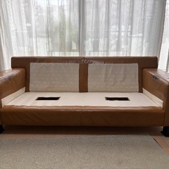 [あげます][ジャンク/引取限定]イデー レザーソファIdee SERIEUX本革の画像