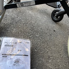 NISSIN 介助用車椅子　NC-1CB 自走式　22インチ 座面高さ41cm 座面幅38cm アルミフレーム　折りたたみ 中古品 ③の画像