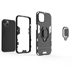新品！UnnFiko iPhone 13 Pro ケース 便利性 耐衝撃 スタンド機能 リング回転可能 車載ホルダー対応 滑り落ちにくい ホルダー付き スタンド機能 アイフォン 13 Pro ケース 携帯保護カバー 保護レンズキックスタンド(iPhone 13 Pro, ブルー)の画像