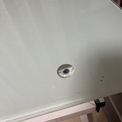 （訳あり）ニトリ　ガラスPCデスク　セット　の画像