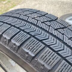 155/65R14 東北6県無料配送対応‼️爆安‼️最終値下げ‼️①超超超バリ溝❗ 国産ブリジストン VRX ❗ アルミ付き 国産 タイヤ !!　スタッドレスの画像