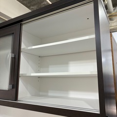 配送可【ニトリ】【幅120cm 食器棚 ブラウン】★2023年製 クリーニング済 【管理番号12309】桒の画像