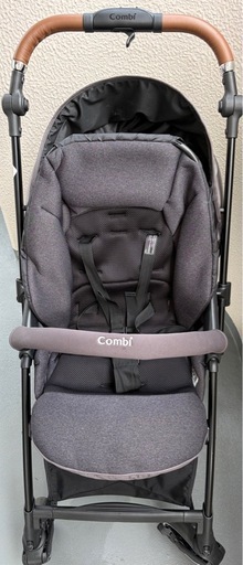美品　コンビ AB型ベビーカー スゴカル Switch  エッグショック AN  シャドーグレー　純正レインカバー付
