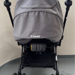 美品　コンビ AB型ベビーカー スゴカル Switch  エッグショック AN  シャドーグレー　レインカバー付の画像