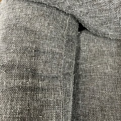 2509-459 2人掛けソファ グレー 毛玉あり シミあり　の画像