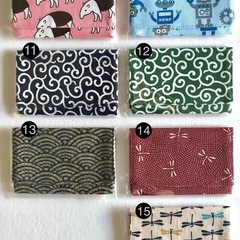 【新品】 名刺入れ　カードケース　和柄　着物　ちりめん　猫柄　和小物　和雑貨 15個セットの画像