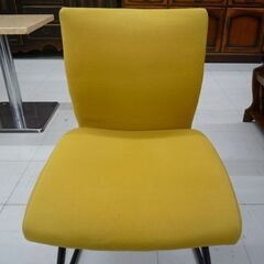 ② NITORI ダイニングチェア ソフトYE イエロー 幅47.5cm ファブリック ニトリ チェア 椅子 食卓イス いす イス 苫小牧西店の画像