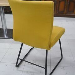 ② NITORI ダイニングチェア ソフトYE イエロー 幅47.5cm ファブリック ニトリ チェア 椅子 食卓イス いす イス 苫小牧西店の画像