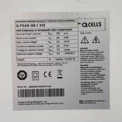 G 12枚セット QCELLS 太陽光パネル Q.PEAK-G5.1310 ソーラーパネル 現状品 40923K03の画像