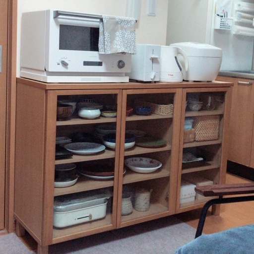 【最終値下げ】無印良品 ガラスキャビネット