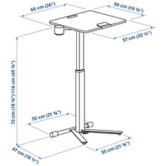 IKEA ミットゾーン（MITTZON）グリーン ラップトップテーブルの画像