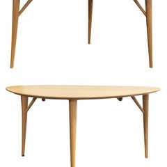 ◯美品 29.4万 ACTUS KULAUM アクタス クラウム オーク材 FNR色 ダイニングテーブル 三角 140cm 日進木工 NISSIN 中古品■ジモティ姫路の画像