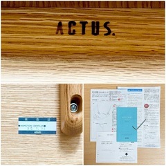 ◯美品 29.4万 ACTUS KULAUM アクタス クラウム オーク材 FNR色 ダイニングテーブル 三角 140cm 日進木工 NISSIN 中古品■ジモティ姫路の画像