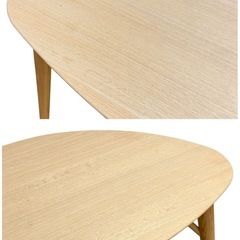 ◯美品 29.4万 ACTUS KULAUM アクタス クラウム オーク材 FNR色 ダイニングテーブル 三角 140cm 日進木工 NISSIN 中古品■ジモティ姫路の画像