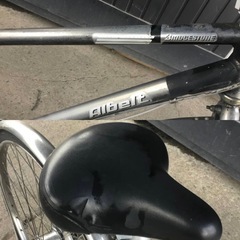 h-123△ q 岐阜発/ ブリジストン/ Albelt/ 27インチ/ 自転車/ 3段変速/ ママチャリ/ サドル破れあり/ ワイヤー劣化あり/ 現状品/ R7.9/4 △の画像