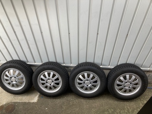 フィアット500 チンク 冬用 175/65R14 ブリヂストン　VRX2 14インチ スタッドレス 中古 アルミホイール付4本 PCD98 パンダ FIAT 等