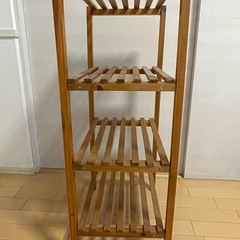 【お譲り先決まりました】木製シェルフ　棚　ナチュラルテイストの画像
