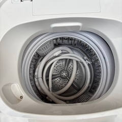 🚚【配達可能・保証あり】 ✨ おしゃれなガラス蓋付き小型洗濯機 – 女性でも持ち運べる軽量タイプ ✨  山善 全自動洗濯機 3.8kg（YWMB-38、2023年製）の画像