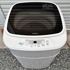 🚚【配達可能・保証あり】 ✨ おしゃれなガラス蓋付き小型洗濯機 – 女性でも持ち運べる軽量タイプ ✨  山善 全自動洗濯機 3.8kg（YWMB-38、2023年製）の画像