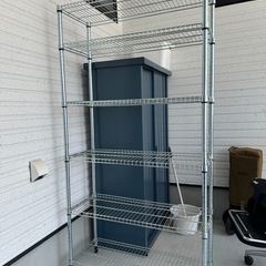 【狛江市】銀ラック　6段　使用問題なし　組立済み　の画像
