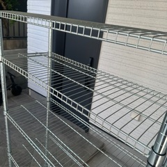 【狛江市】銀ラック　6段　使用問題なし　組立済み　の画像