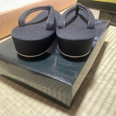 【未使用】冠婚葬祭　黒　草履　　の画像