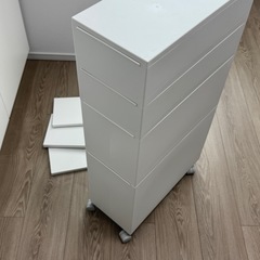 無印良品 再生ポリプロピレン入り 収納ストッカー 追加用４個 キャスター付きの画像